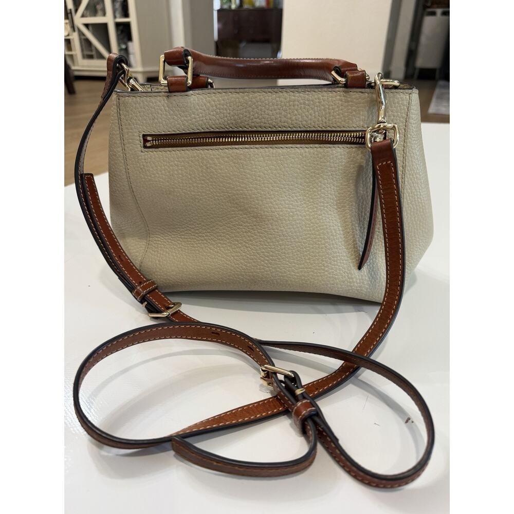 Dooney and Bourke Pebble Grain Zip Satchel - Beige - Picture 5 of 5